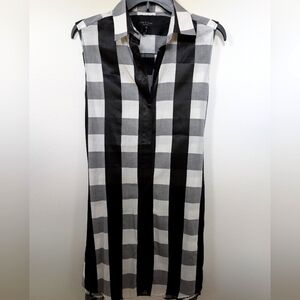 Rag & bone black and white checkered emo 90s nostalgia dress